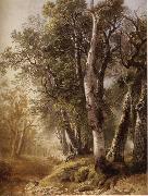 Asher Brown Durand Trees by the Brookside,Kingston oil on canvas